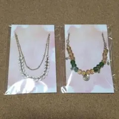 ハンドメイドピアス２点セット①