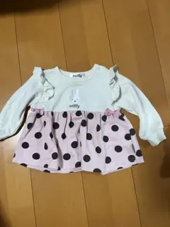 miffy フリル付きドット柄トレーナー 90