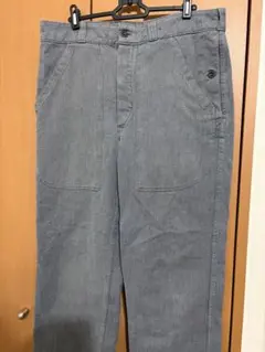 実物 USED スイス軍 後期型 W84×L72ワークパンツ　グレーデニム