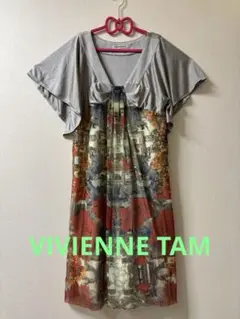 VIVIENNE TAM 花柄 パワーネット ワンピース 40 - メルカリ