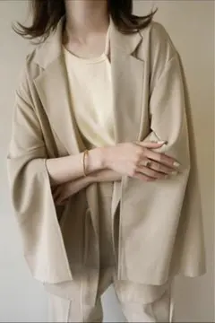 Eaphi waist rope slit jacket ベージュ ジャケット