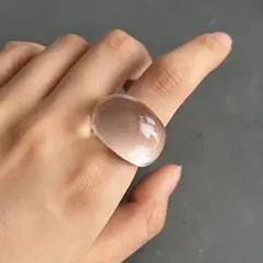 【ぷっくりクリアリング】指輪/アクリルリング/透明/ボリューム