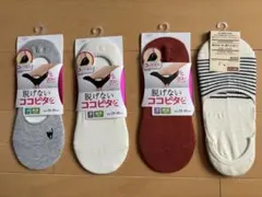 脱げないココピタ23～25cm 3足・無印良品フットカバー1足セット