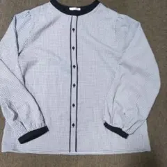 チェック柄長袖シャツ