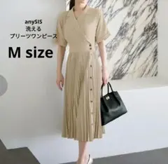 anysis 【洗える】プリーツコンビワンピース