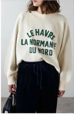 【新品】ボンジュールサガン　LE HAVRE ロゴニット