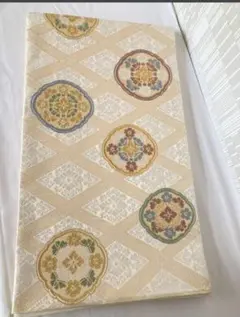 ❗️大幅値下げ❗️【極美品】未使用品袋帯ホワイト×ゴールド×シルバー