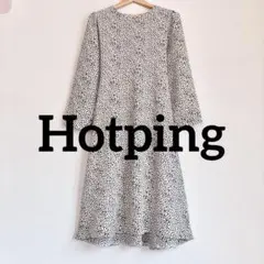 韓国　ダルメシアン柄 ロングワンピース