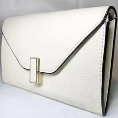 希少 Valextra ヴァレクストラ 折り財布 イジィデ レザー ホワイトのサムネイル