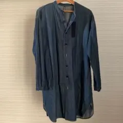 デニムブルー ロングシャツ 長袖