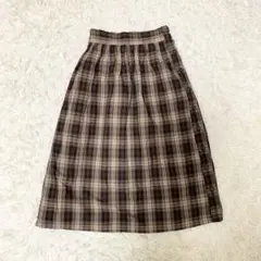 森ガール　フェアリーグランジ　ブラウンチェックスカートのサムネイル