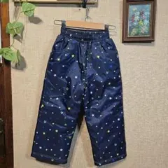 カラフル星柄ロングパンツ 110サイズ　ナイロン製　スキーウェアー　雪遊び　冬服