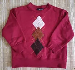 COMME CA ISM 赤 トレーナー 100A