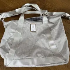 グレー ナイロン トートバッグ