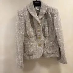 【美品】グレー テーラードジャケット　セットアップ　サイズ40