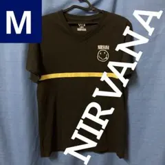 【美品！必見】NIRVANA Vネック　Tシャツ　ブラック　M