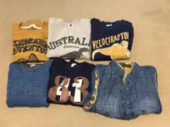 男の子140まとめ売り6点F.O.KIDS恐竜柄トレーナー＆DILASHトップス