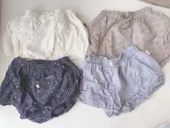 4枚セット パンツ かぼちゃパンツ 70.80.90 teteatete