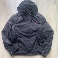 ポロ ラルフローレン ナイロンジャケット 刺繍ロゴ ブルゾン 裏地フリース