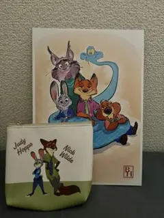 【 ズートピア2】入場者特典 第6弾 プレミアム アートボード & ポーチ