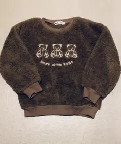 Noeil aime BeBe ブラウン フリース トレーナー 110のサムネイル