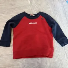 ミキハウス 長袖トレーナー サイズ80 赤/ネイビー