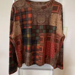 暖色系　肌触りの良いセーターL