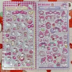 【正規品】ボンボンドロップシール ハローキティ ピンク マイメロディ 2枚セット