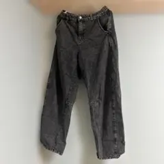ダークグレー ワイドパンツ ゴムウエストのサムネイル
