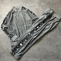 希少 PUMA ベロア ジャージ XL カモ柄 刺繍 上下 トラックジャケット