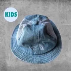 kids ザノースフェイス ハット デニム 刺繍ロゴ