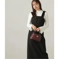 【美品】プロポーションボディドレッシング＊ショルダーフリルワンピース