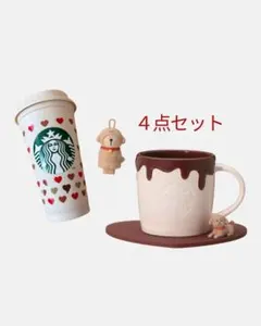 スタバ バレンタイン マグ リユーザブルカップ ベアリスタ シリコンコースター