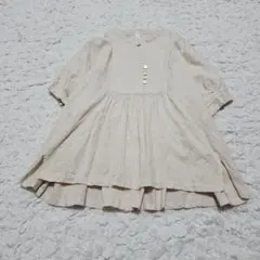 LUPILIEN　リネン混ブラウス　刺繍　ベージュ　ナチュラルのサムネイル