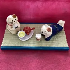 コンコンブル・おむすび猫・寝そべり浴衣猫 畳 お茶セット コーヒー ５点