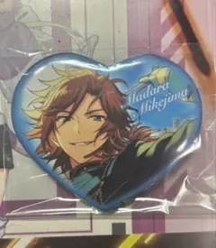 三毛縞斑ハート型缶バッジ