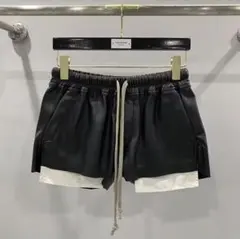 RICK OWENS フォグレザーショーツ風 ショートパンツ ゆいぴす着用 S