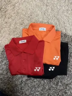 YONEX ポロシャツ 赤 オレンジ ショートパンツ 黒