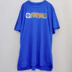 NIKE 【L】ブルー DRI-FIT Tシャツ 半袖 FOOTBALL