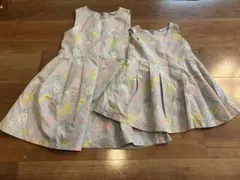 petit main 花柄ワンピース 姉妹　お揃い　120cm 90cm
