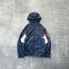 00s NIKE 短丈ナイロンジャケット 古着 テック系 ドローコード y2k