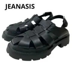 ジーナシス JEANASIS トラックソールグルカサンダル 黒　Lのサムネイル