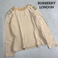 BURBERRY バーバリー 長袖カットソー ロングTシャツ 部分ノバチェック