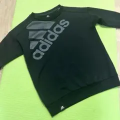 adidas 黒 トレーナー　裏起毛　 150cm