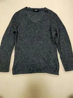 COMME CA ISM グレー Vネックニット Mサイズ