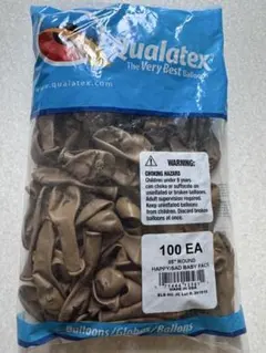 Qualatex 5インチ　丸　風船　プリント　泣顔　笑顔　赤ちゃん