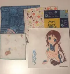 アニメ＆キャラクターハンカチ 5枚セット まとめ売り