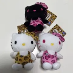 ハローキティ　ヒョウ柄シリーズ　ボールチェーンマスコット3種セット