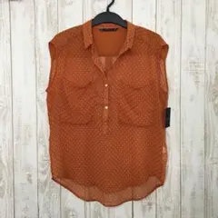 さらに値下げ！新品！ZARA ノースリーブシフォンブラウス Ｌ ゆったり