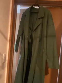 グリーン ロングコート Mサイズ